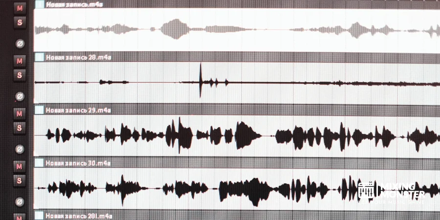 Audio Waveforms In A Daw Audio Waveforms In A Daw