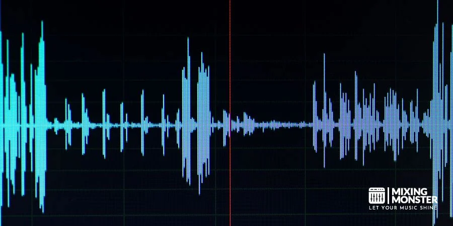 Marker On An Audio Waveform Marker On An Audio Waveform