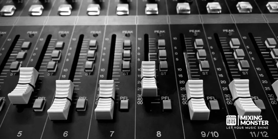 Fader On An Audio Mixer Fader On An Audio Mixer