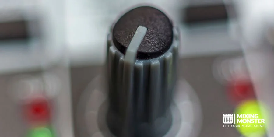 Pan Knob On A Mixing Console Pan Knob On A Mixing Console