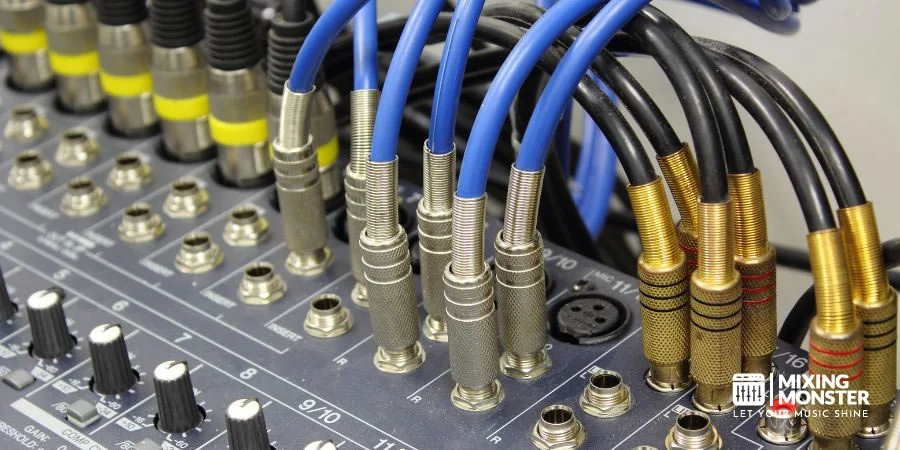 Audio Cables Connecting A Mixing Console Audio Cables Connecting A Mixing Console