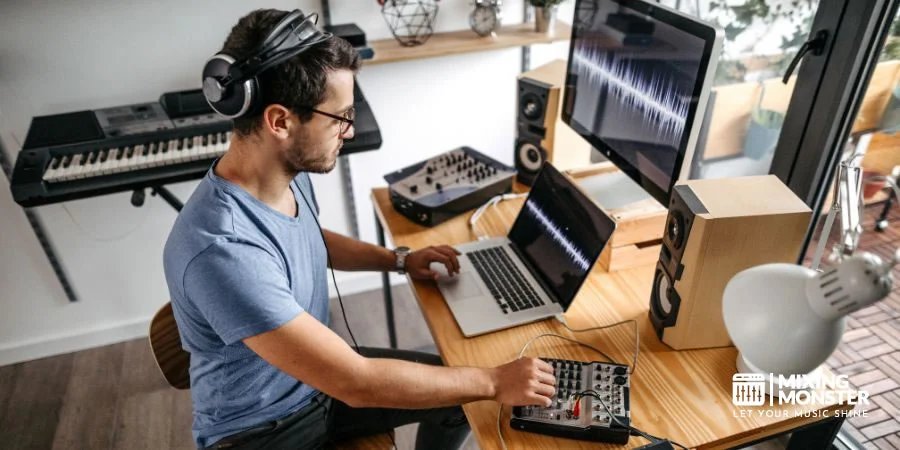 Music Producer In A Home Studio Music Producer In A Home Studio